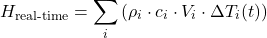 \[H_{\text{real-time}} = \sum_{i} \left( \rho_i \cdot c_i \cdot V_i \cdot \Delta T_i(t) \right)\]